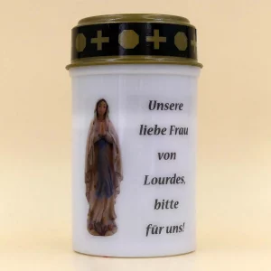 LED-Grablicht Unsere Liebe Frau von Lourdes weiss