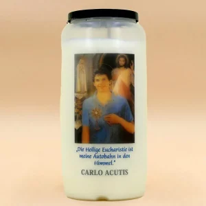 Grabkerze Nr. 7 Carlo Acutis - Eucharistie