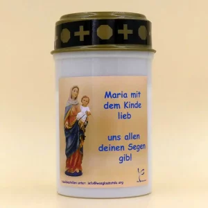 LED-Grablicht Heilige Maria mit Kind weiss
