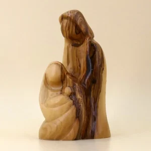 Heilige Familie aus Bethlehem Olivenholz 12 cm