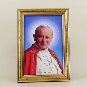 Papst Johannes Paul II. mit Goldprägung