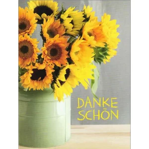 Dankeschön mit Blumen Faltkarte A7