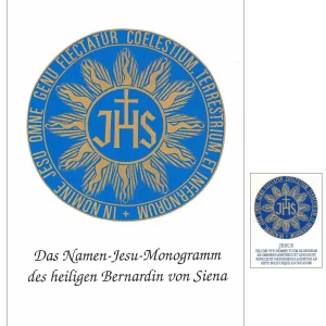 Das Namen – Jesu – Monogramm inkl. IHS – Täfelchen