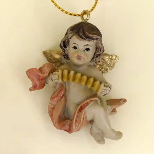 Engel mit Ziehharmonika zum Aufhängen 5,5 cm
