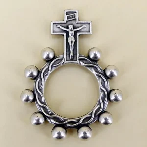 Finger-Rosenkranz versilbert