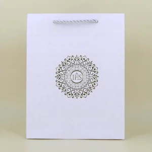 Geschenktasche IHS zur Erstkommunion mit Tulpenmuster