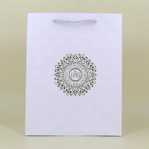 Geschenktasche IHS zur Erstkommunion mit Blumenmuster