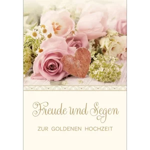 Glückwunschkarte - Freude und Segen zur Goldhochzeit