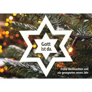 Gott ist da - Weihnachtskarte Postkarte A6