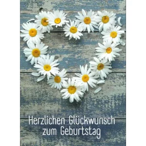 Herzlichen Glückwunsch zum Geburtstag Faltkarte A7