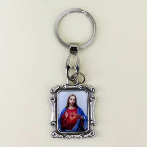 Schlüsselanhänger Heiligstes Herz Jesu und Heilliger Christophorus