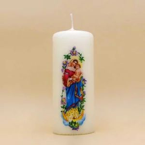 Stumpenkerze Heilige Maria mit Kind