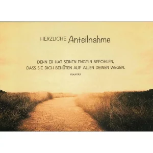 Trauerkarte - Herzliche Anteilnahme